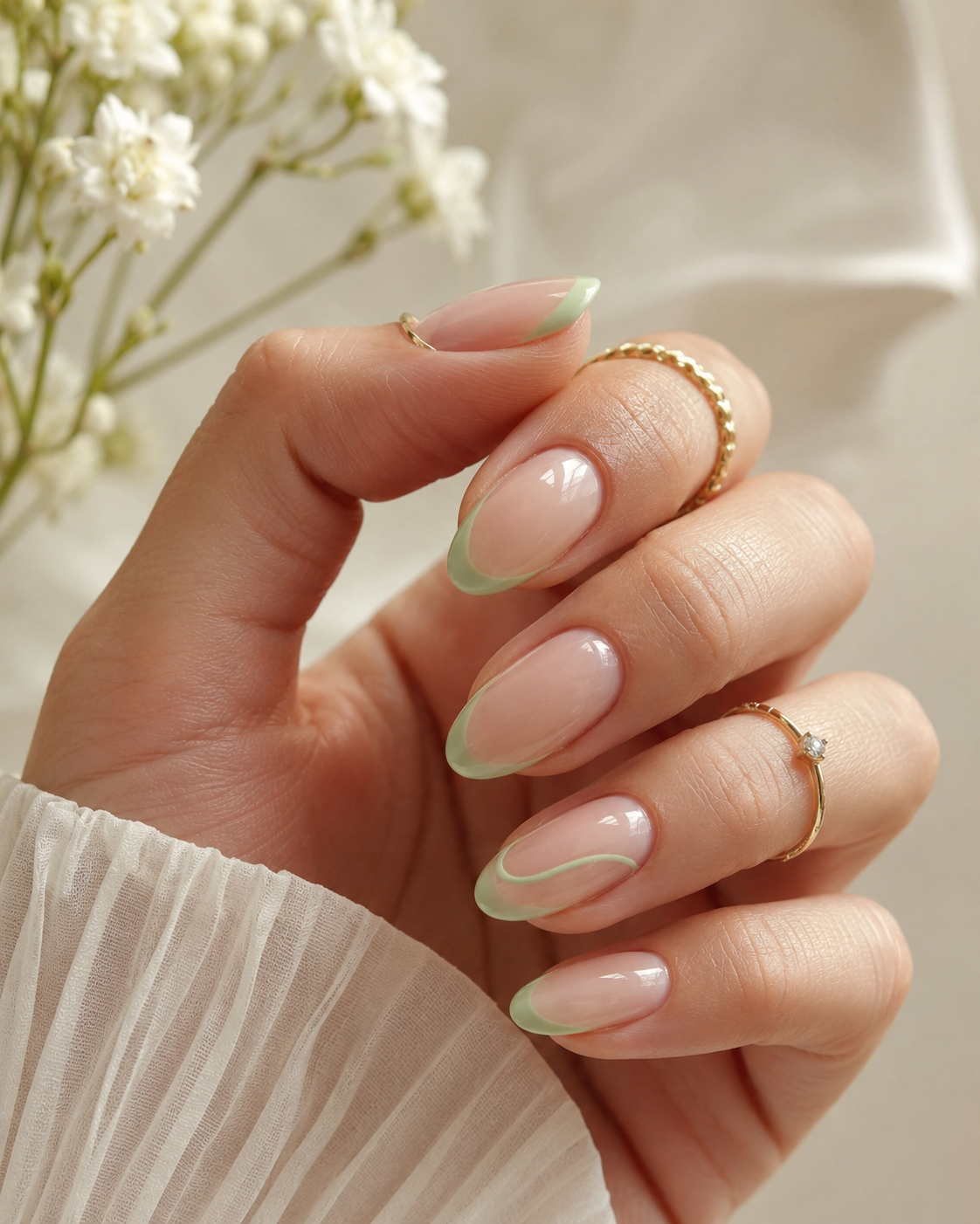 Pistachio French mit Nude Base